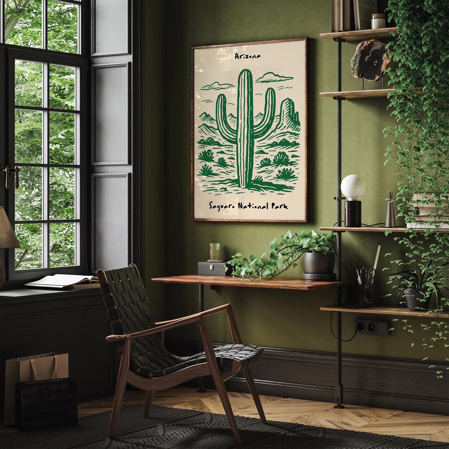 Saguaro National Park Poster - Arizona Travel Wall Art Print