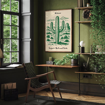 Saguaro National Park Poster - Arizona Travel Wall Art Print