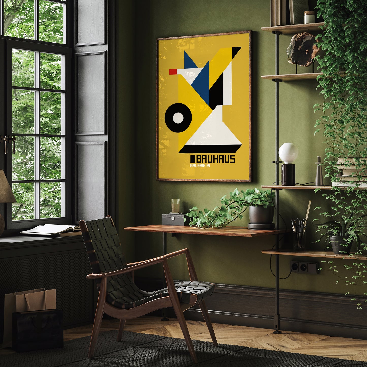 Bauhaus Art Gallery Retro Poster Print