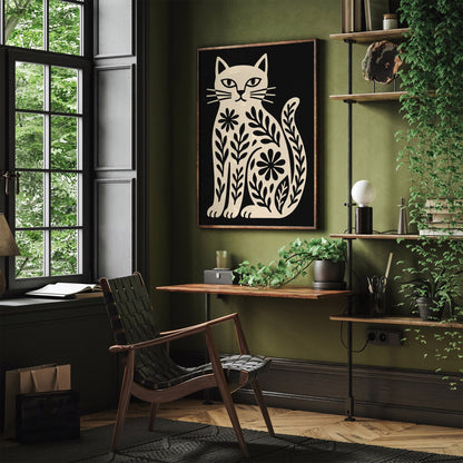 Bohemian Cat Portrait Poster