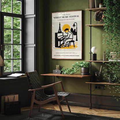 Paris Street Music Festival Art Poster