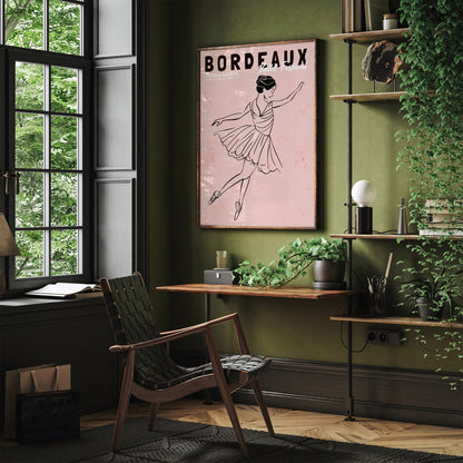 Bordeaux French Ballerina Poster