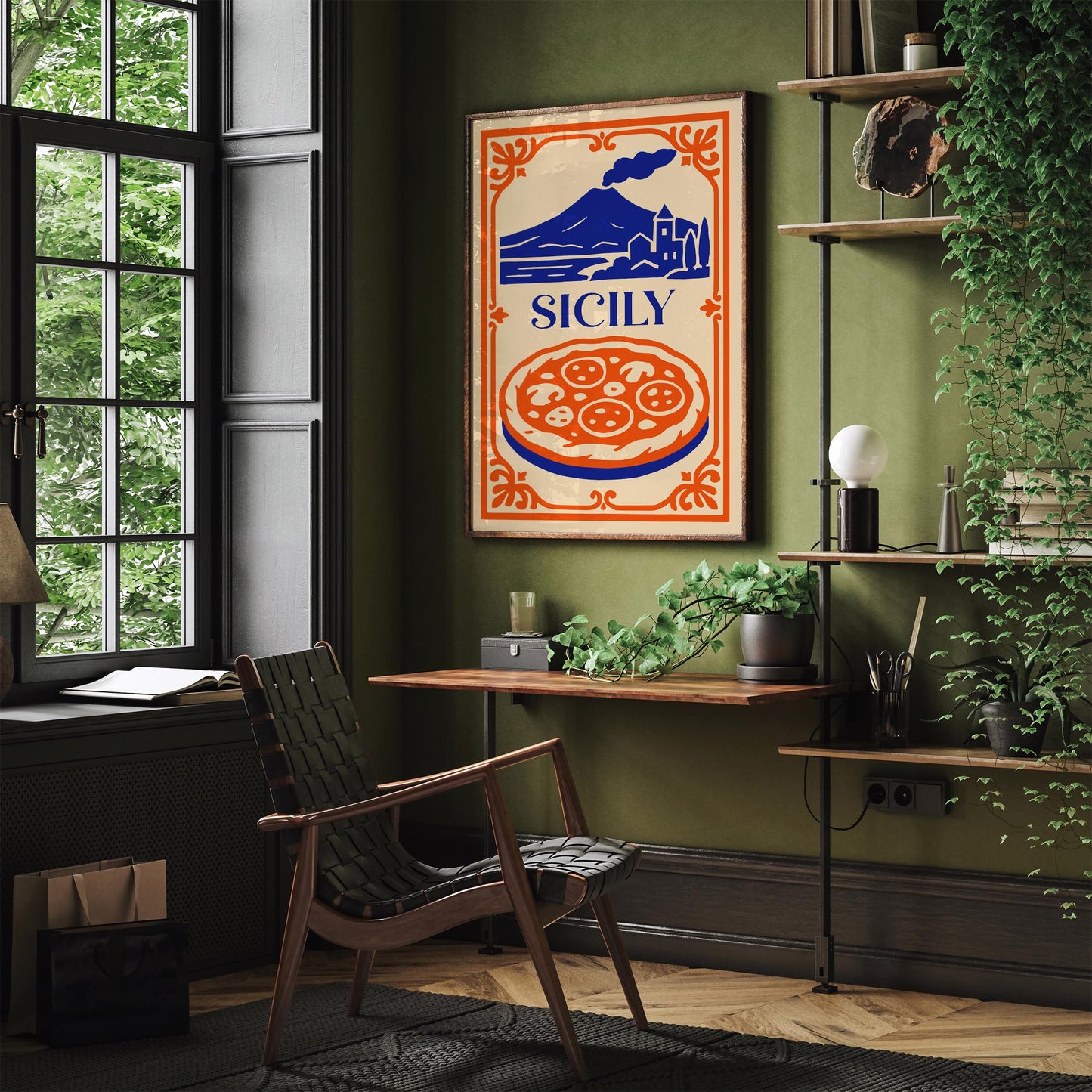 Sicily Italy Travel Poster - Mount Etna Scenic Wall Art 2026