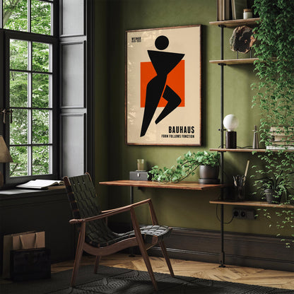 Bauhaus Form Follows Function Poster Print - Vintage Exhibition Poster