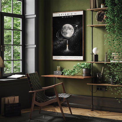 ARTEMIS II Mission Poster - Cosmos Wall Art