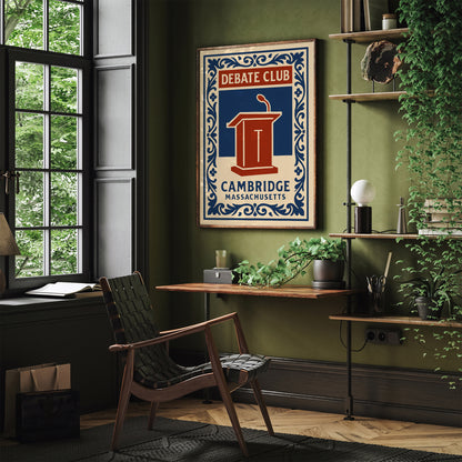 Cambridge Massachusetts Debate Club Art Poster