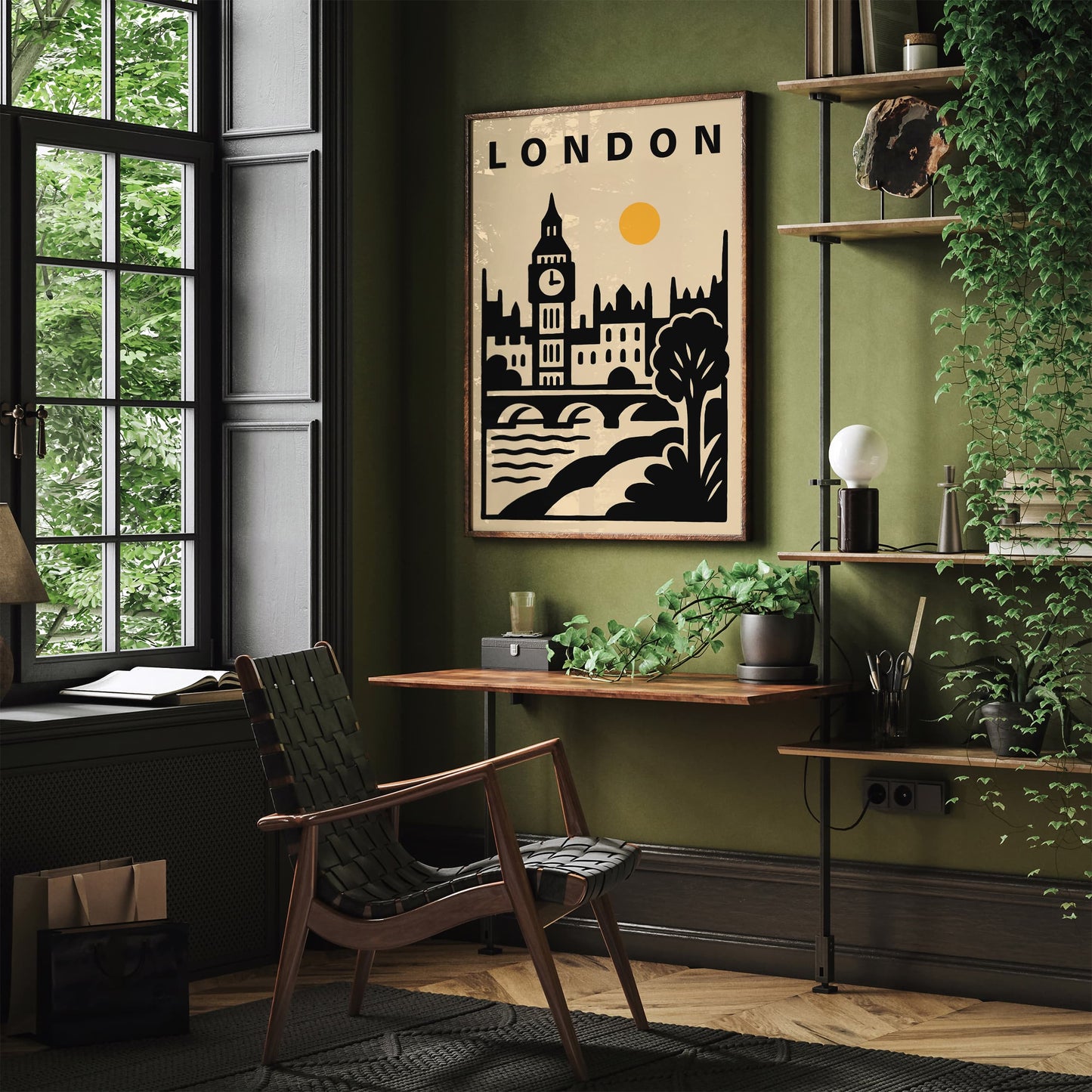 London Big Ben Modern Travel Poster