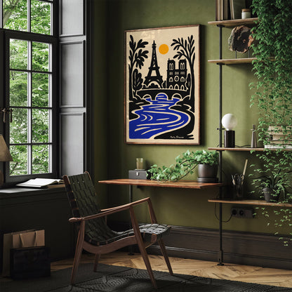 Paris France Cityscape Eiffel Tower Poster