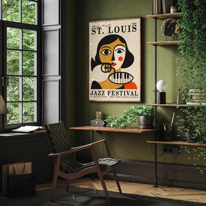 St. Louis Jazz Festival Poster – Vintage Jazz Wall Art