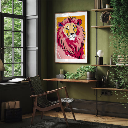 Noble Lion Cute Art Print