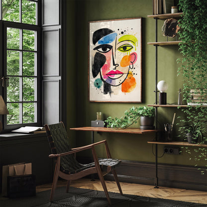 Abstract Face Pop Art Poster