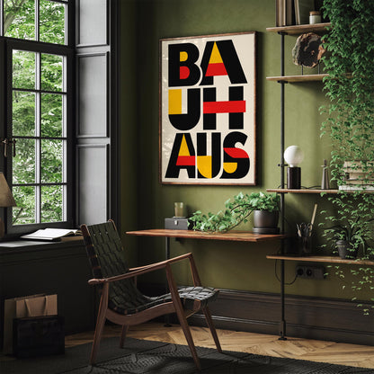 Bauhaus Modern Typography Art Poster