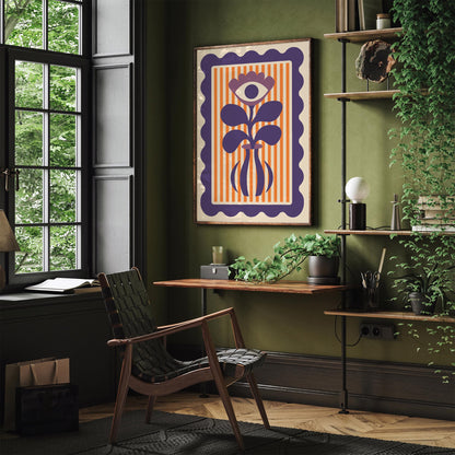 Evil Eye Flower Vase Poster