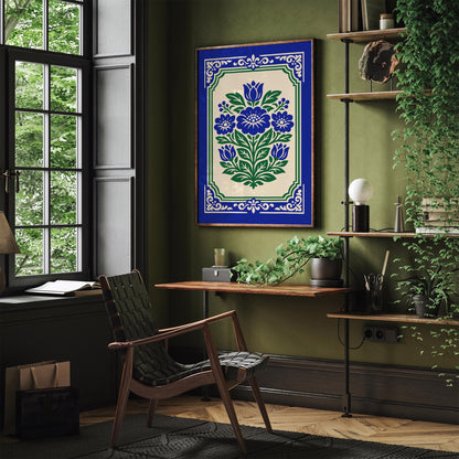 Folk Floral Wall Art Print