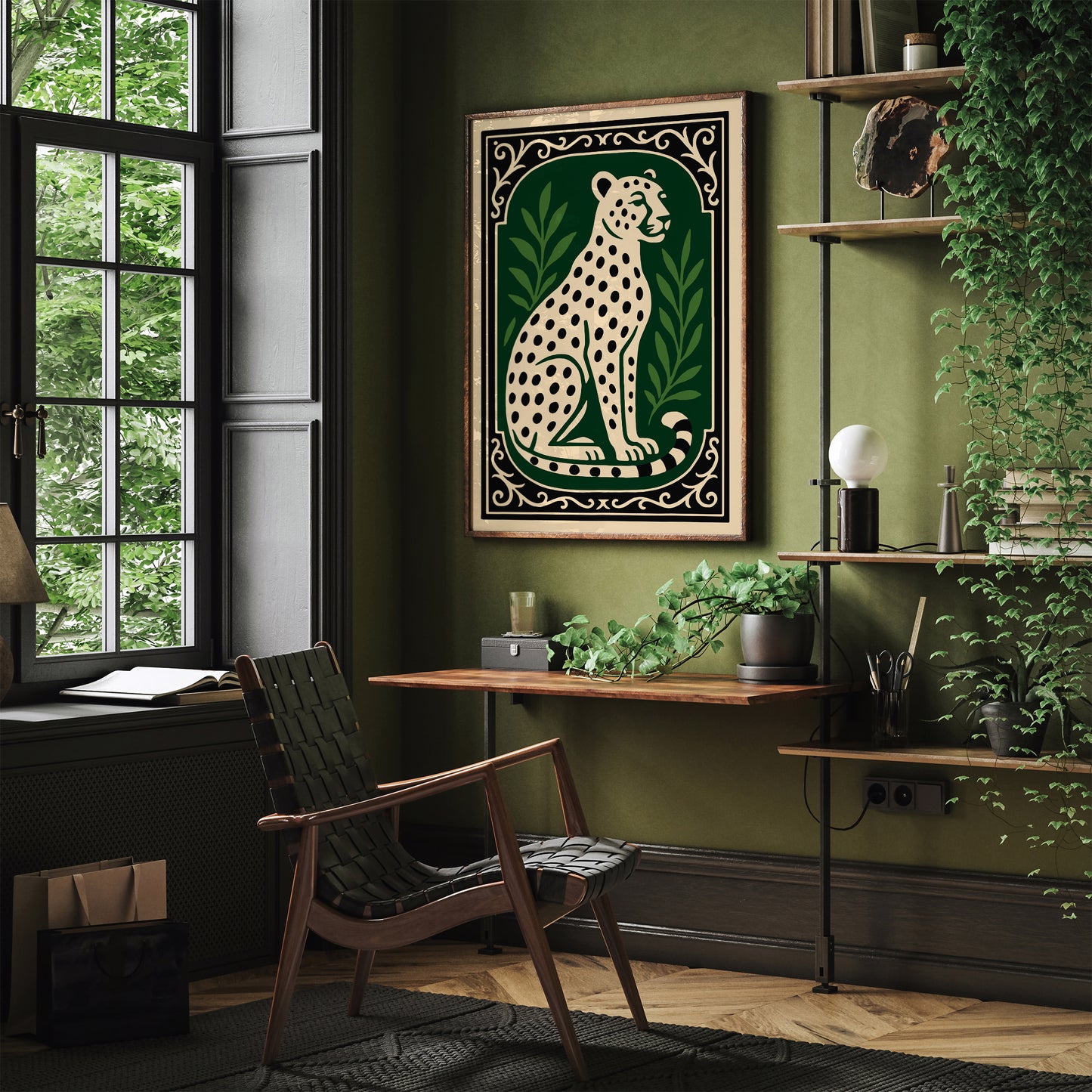 Elegant Cheetah Animal Art Print