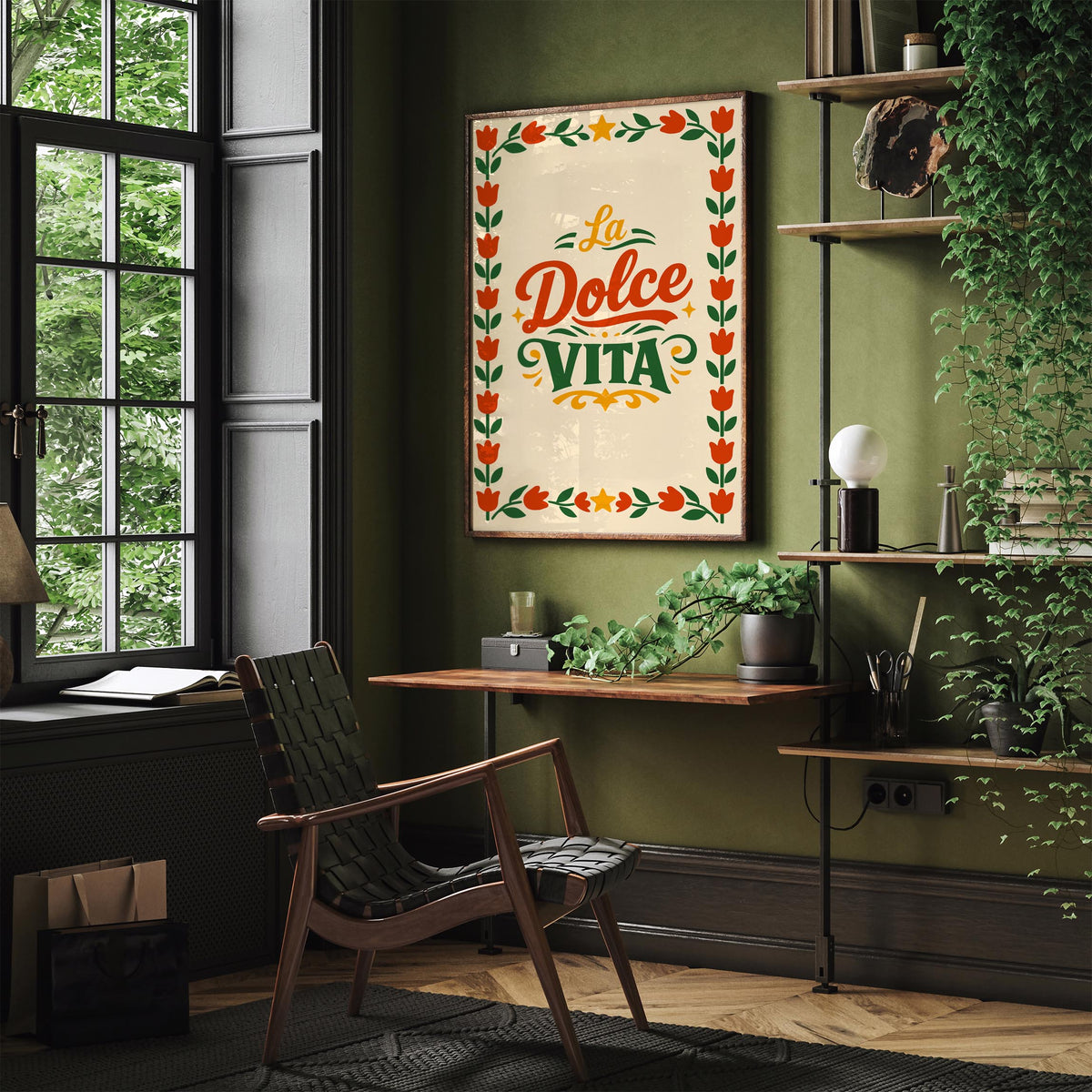 La Dolce Vita Italian Quote Poster