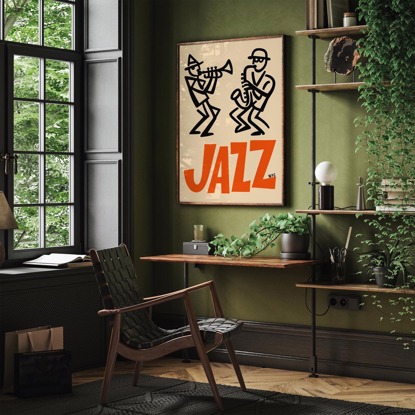Retro NYC Jazz Music Poster