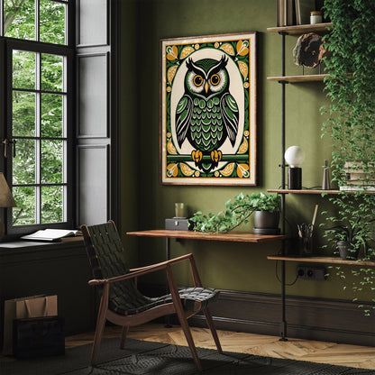 Farmhouse Wall Decor - Bohemian Owl Portrait Poster