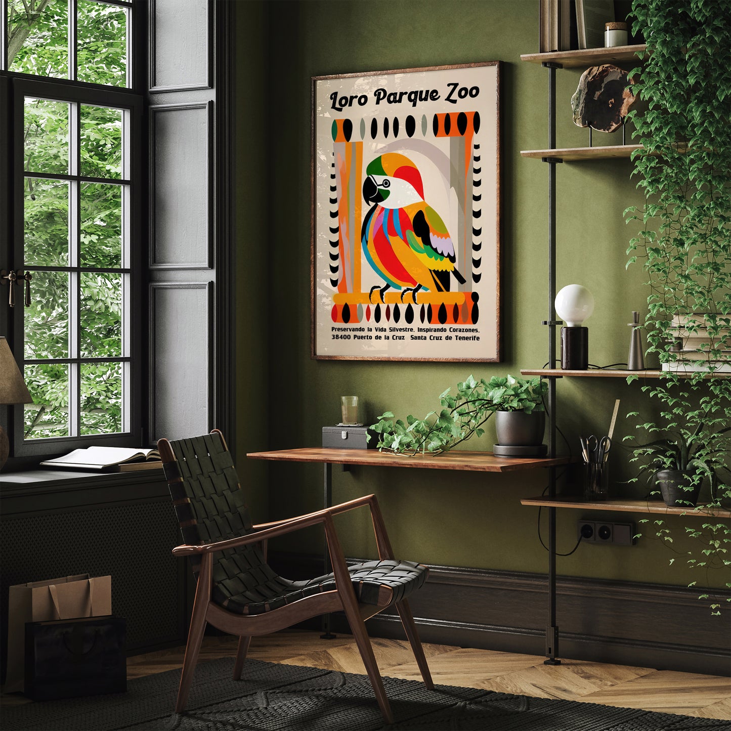 Loro Parque Zoo Colorful Parrot Poster