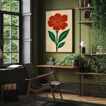 Red Flower Poster