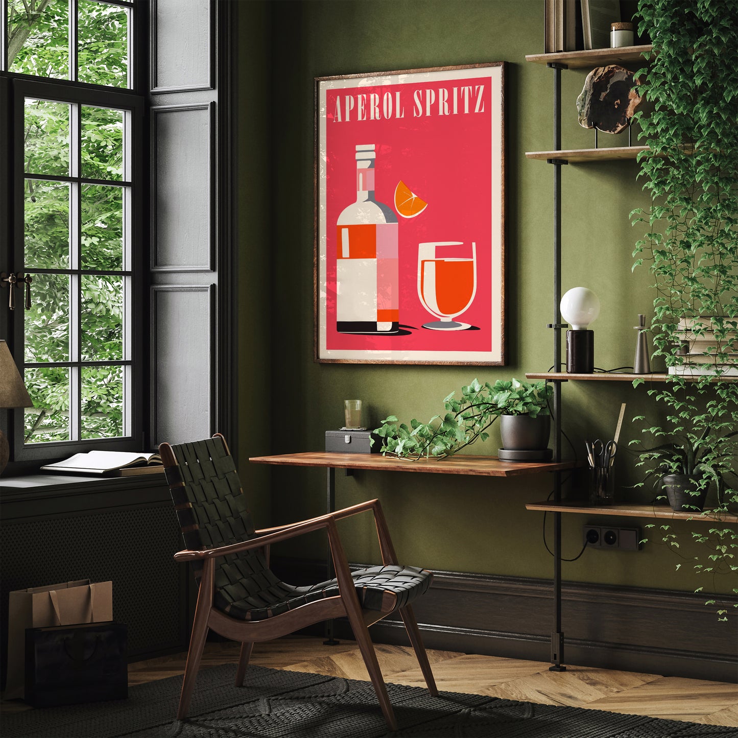 Aperol Spritz Drink Minimal Poster