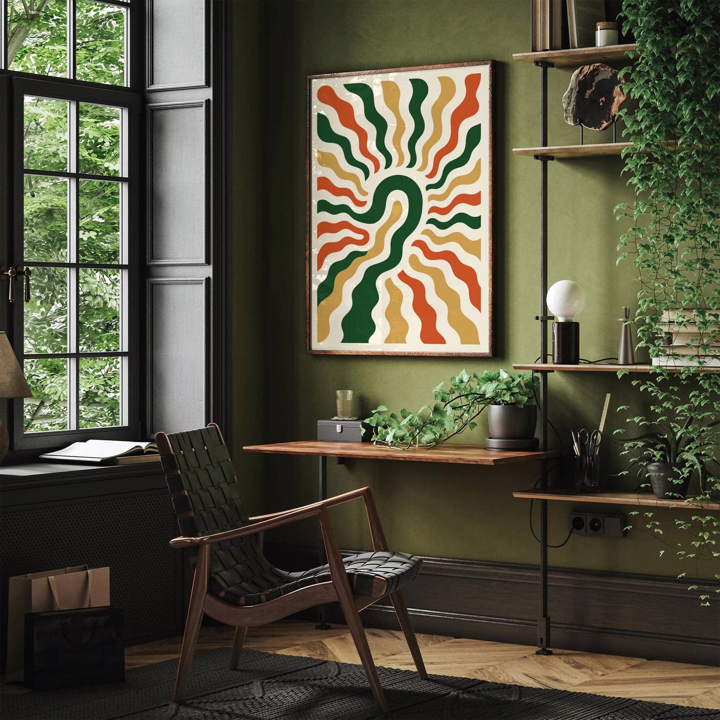 Abstract Liquid Lines Art Print