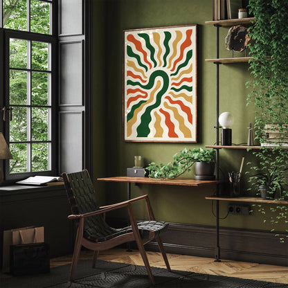 Abstract Liquid Lines Art Print