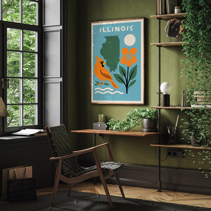 Illinois Travel Poster