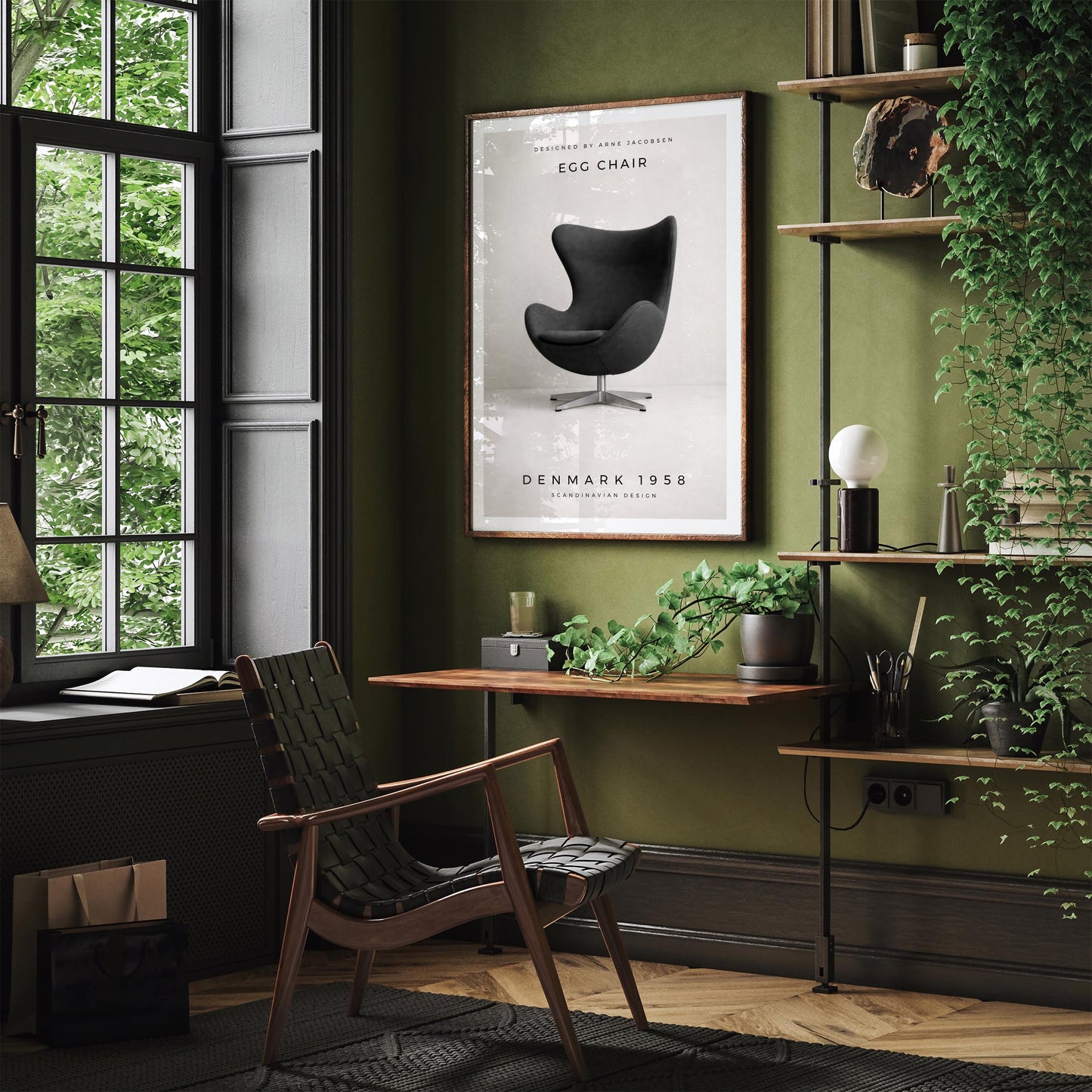 Egg Chair Scandinavinan Design Poster