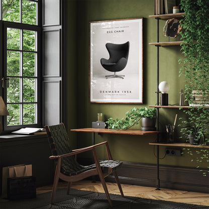 Egg Chair Scandinavinan Design Poster