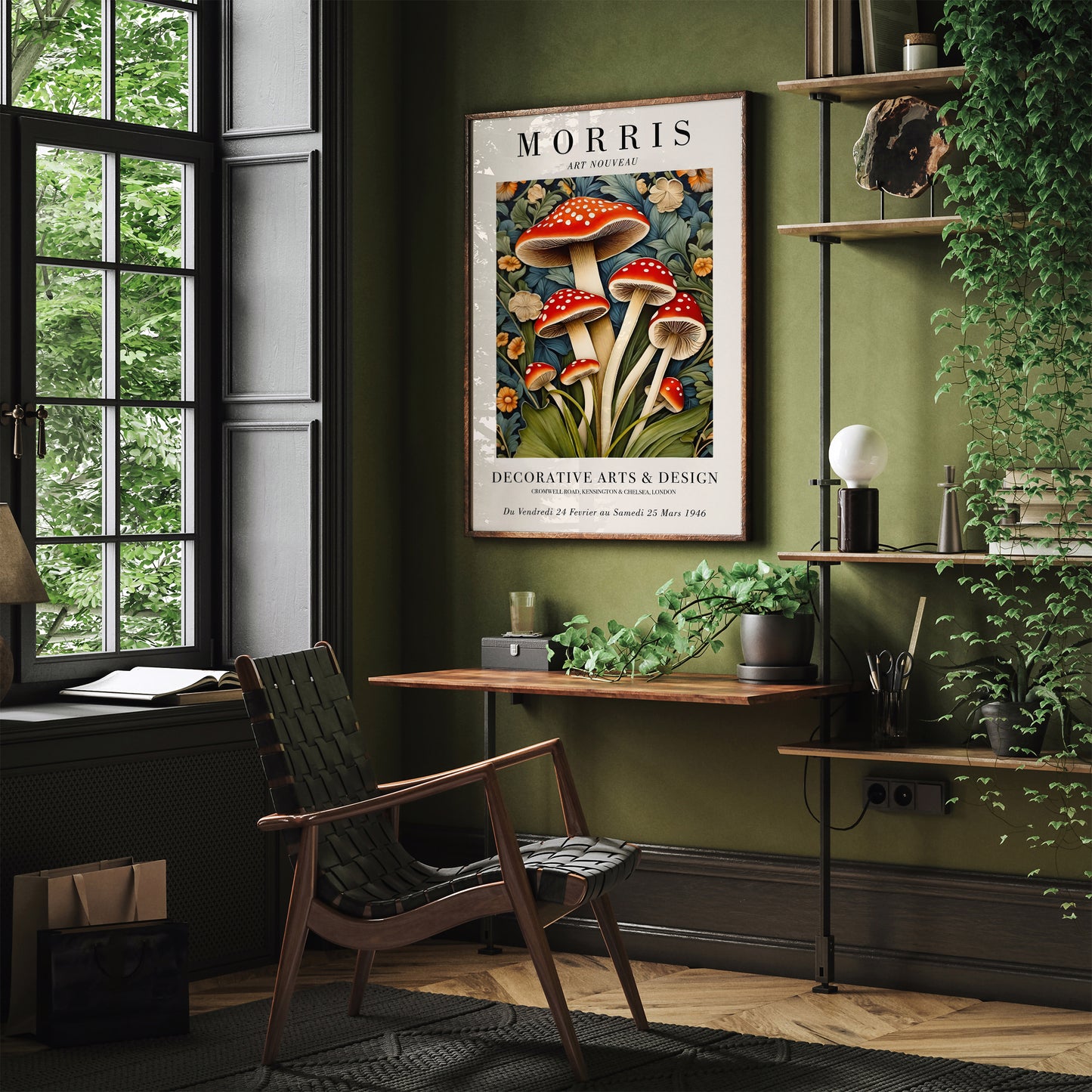 Vintage Botanical Charm in Morris Style Poster