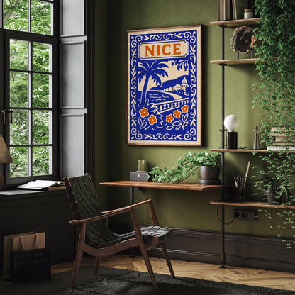 Nice Travel Blue Poster