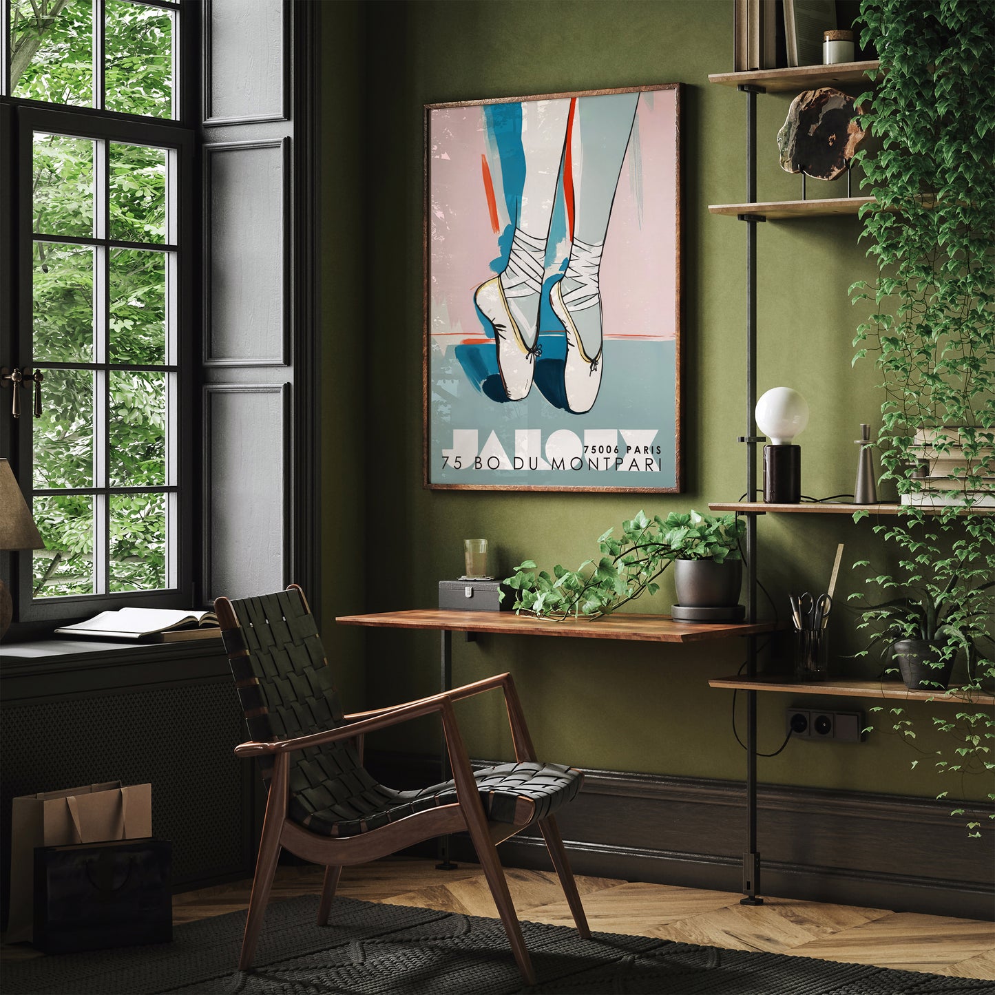 French Ballerina Shoes Wall Art Poster