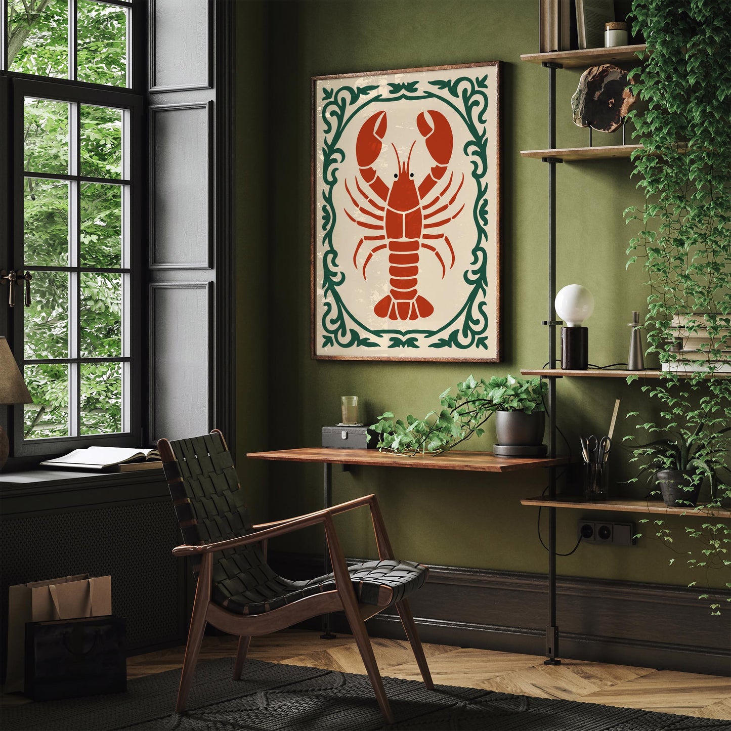 Red Lobster Poster - Kitchen Wall Decor
