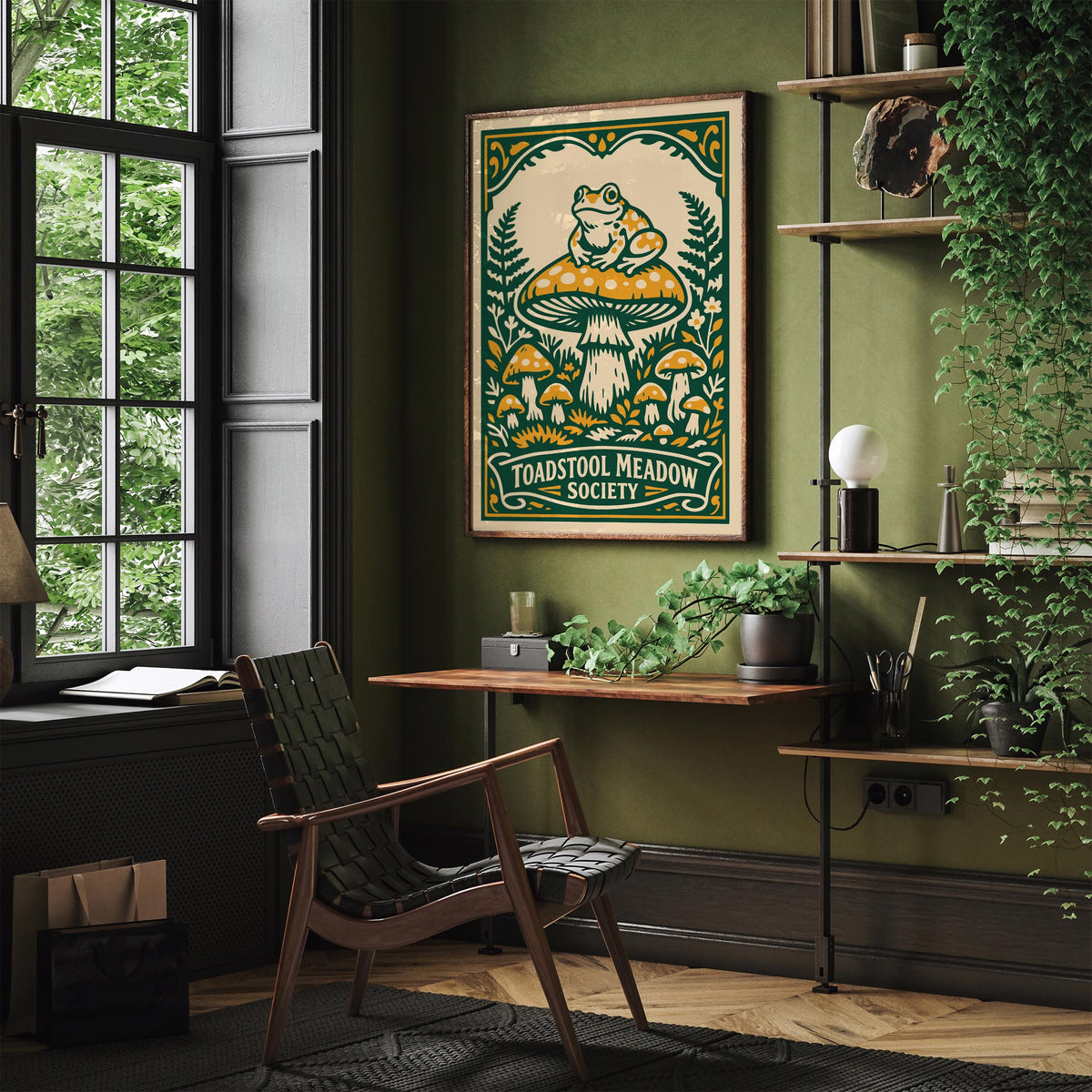 Toadstool Meadow Society Art Poster