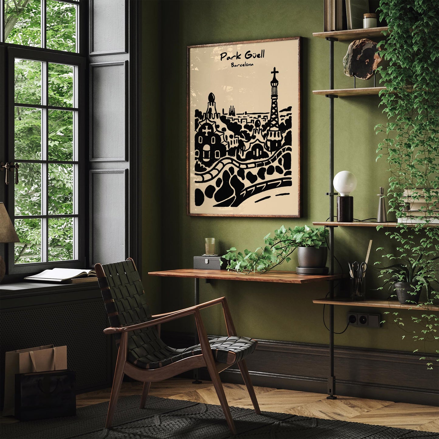 Park Guel Barcelona Travel Poster