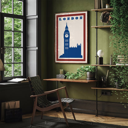 London Travel Poster - Modern Minimalist Wall Art