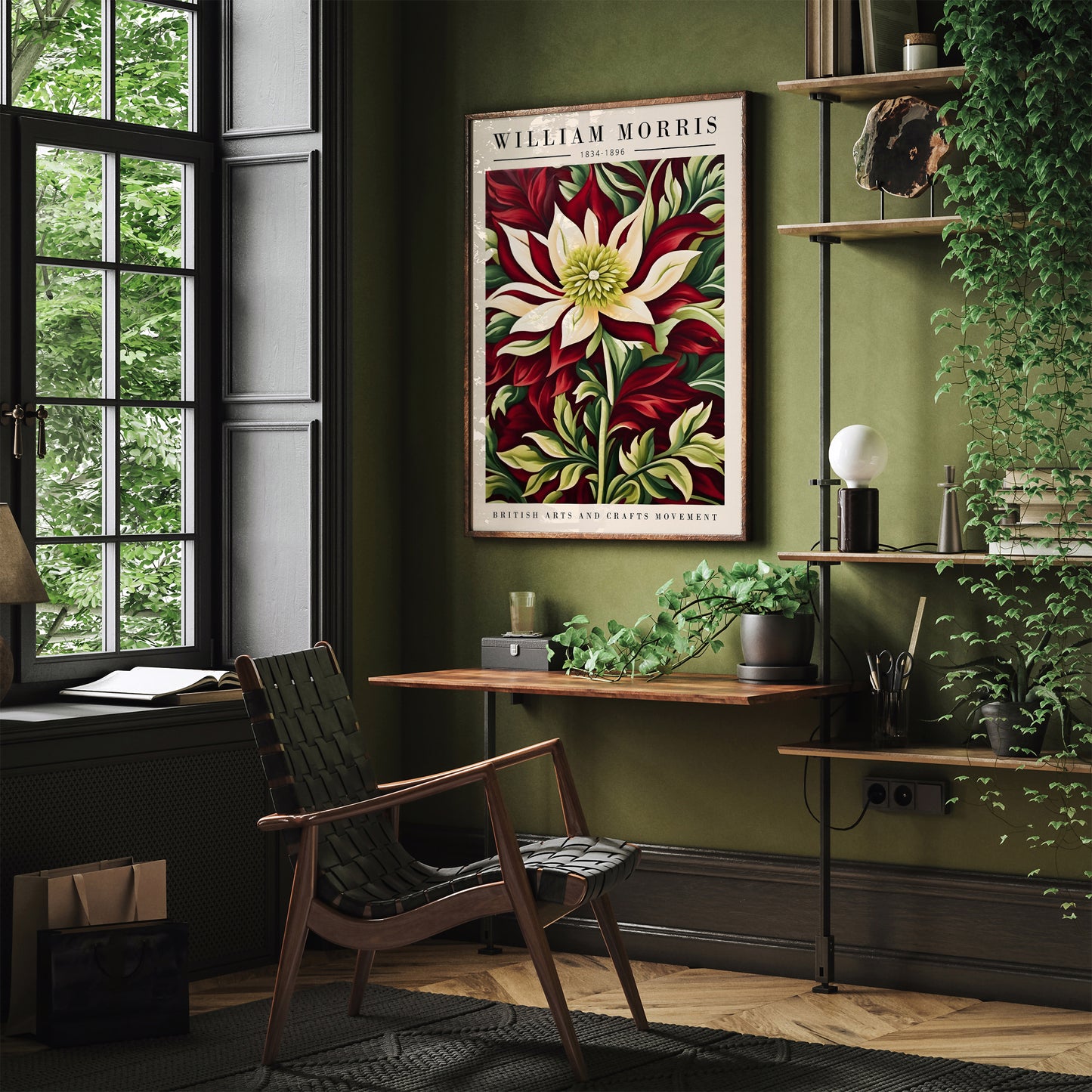 Victorian Gardens: William Morris Botanical Poster