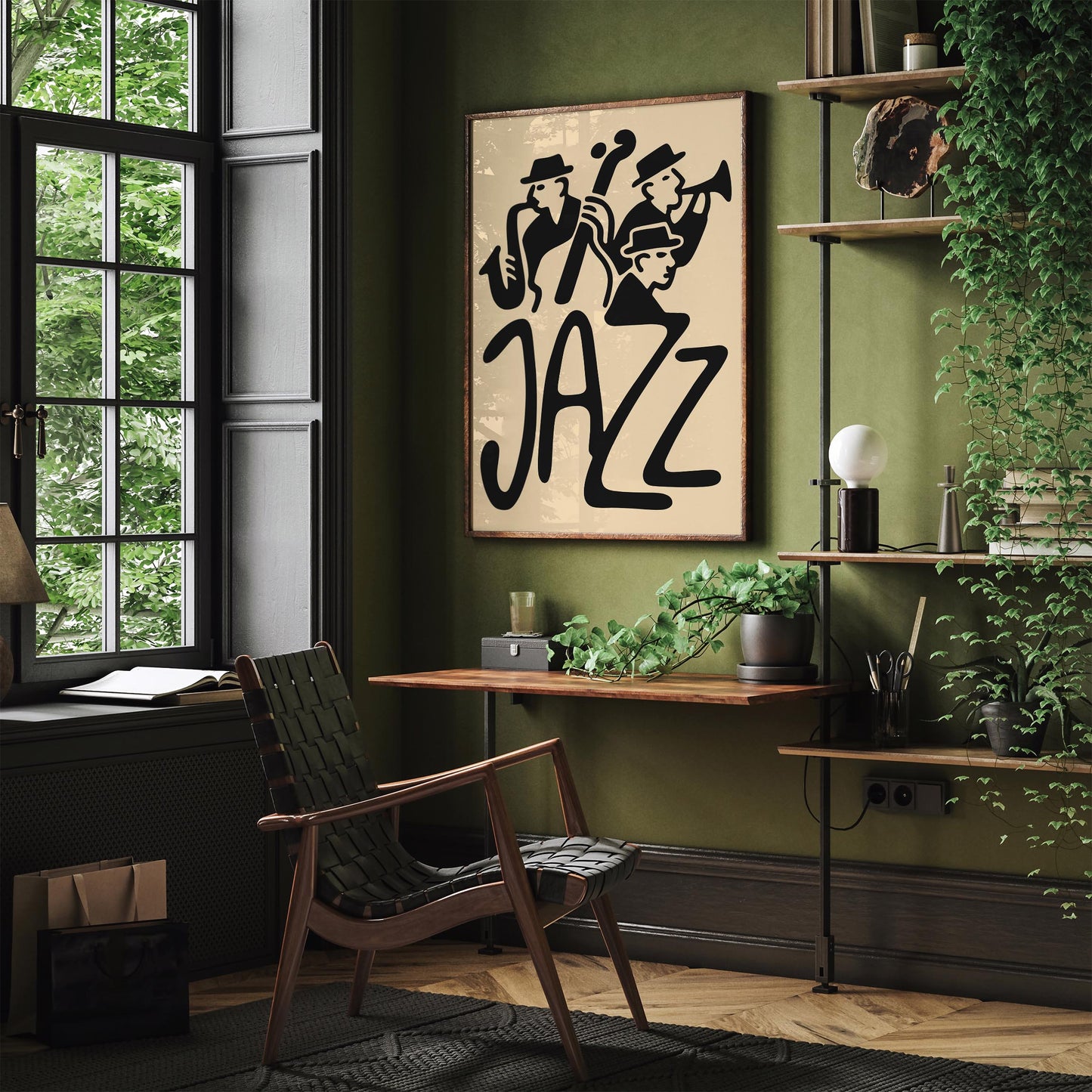 Jazz Music Poster - Retro Typography Wall Art
