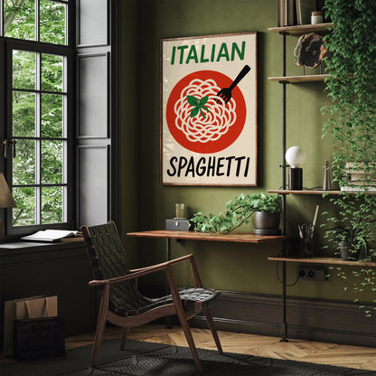 Italian Spaghetti Food Poster