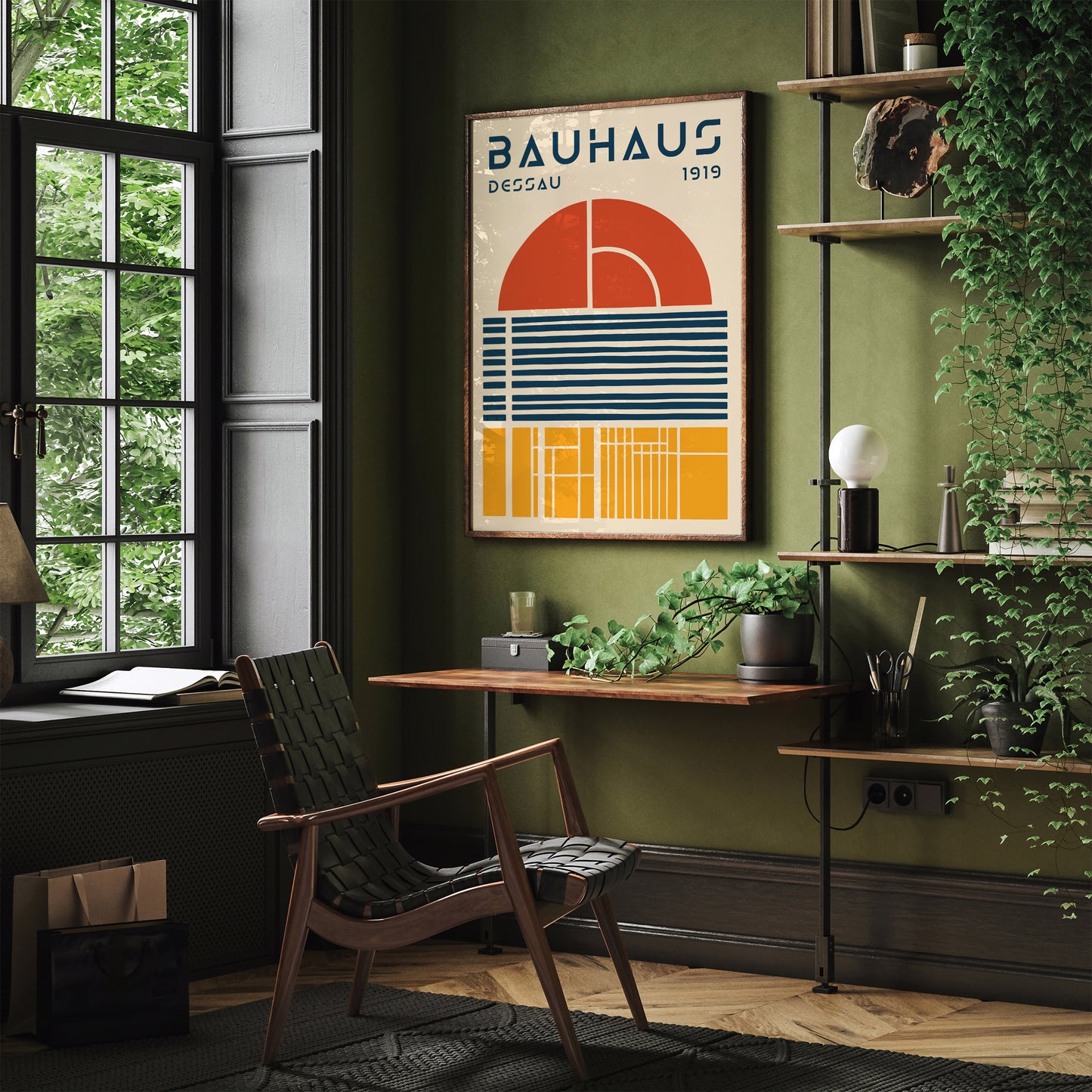 Bauhaus Dessau 1919 Retro Art Print