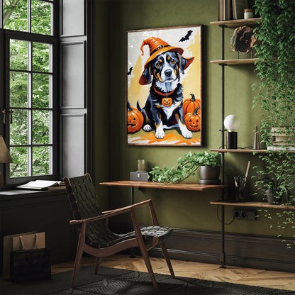 Halloween Time Funny Dog Art Print