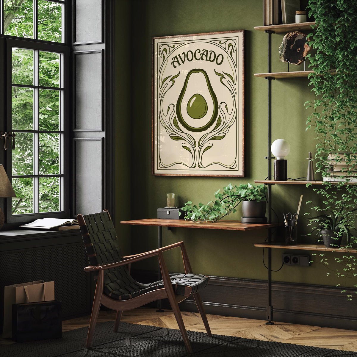 Green Avocado Kitchen Poster