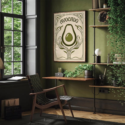Green Avocado Kitchen Poster