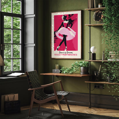 Dance of Dreams Ballet Magenta Poster