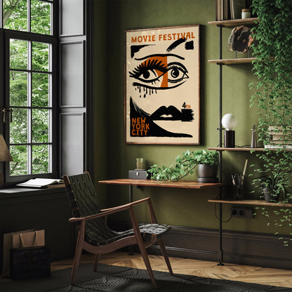 Movie Festival NYC Retro Art Print
