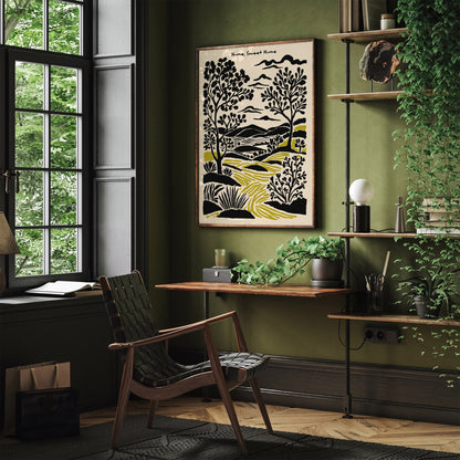 Home Sweet Home Poster - Scenic Landscape Art