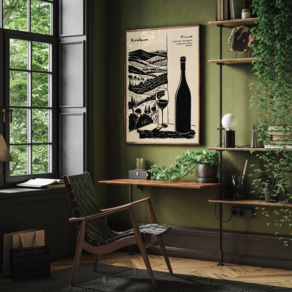 Bordeux France Wine Collection Vintage Art Print