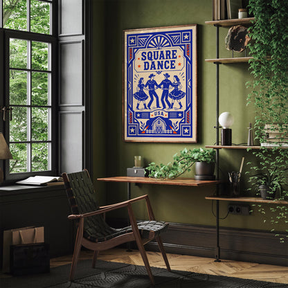 Square Dance USA Art Poster