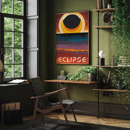 Solar Eclipse Art Print - Minimalist Wall Decor